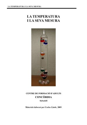 La temperatura i la seva mesura Portada